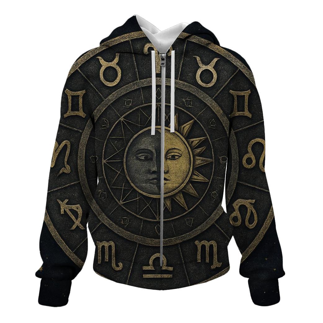 Zodiac Wheel Mandala Circle hoodie trends