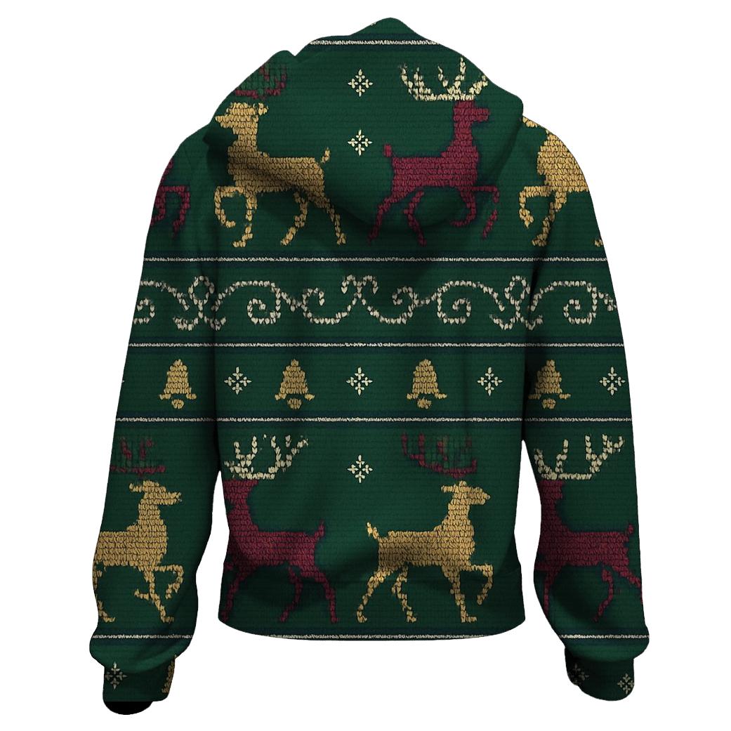 Reindeer Ribbon Carousel Design hoodies fashion