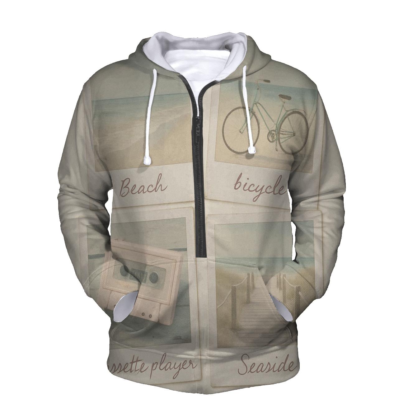 Polaroid Summer Collage zip-up hoodies
