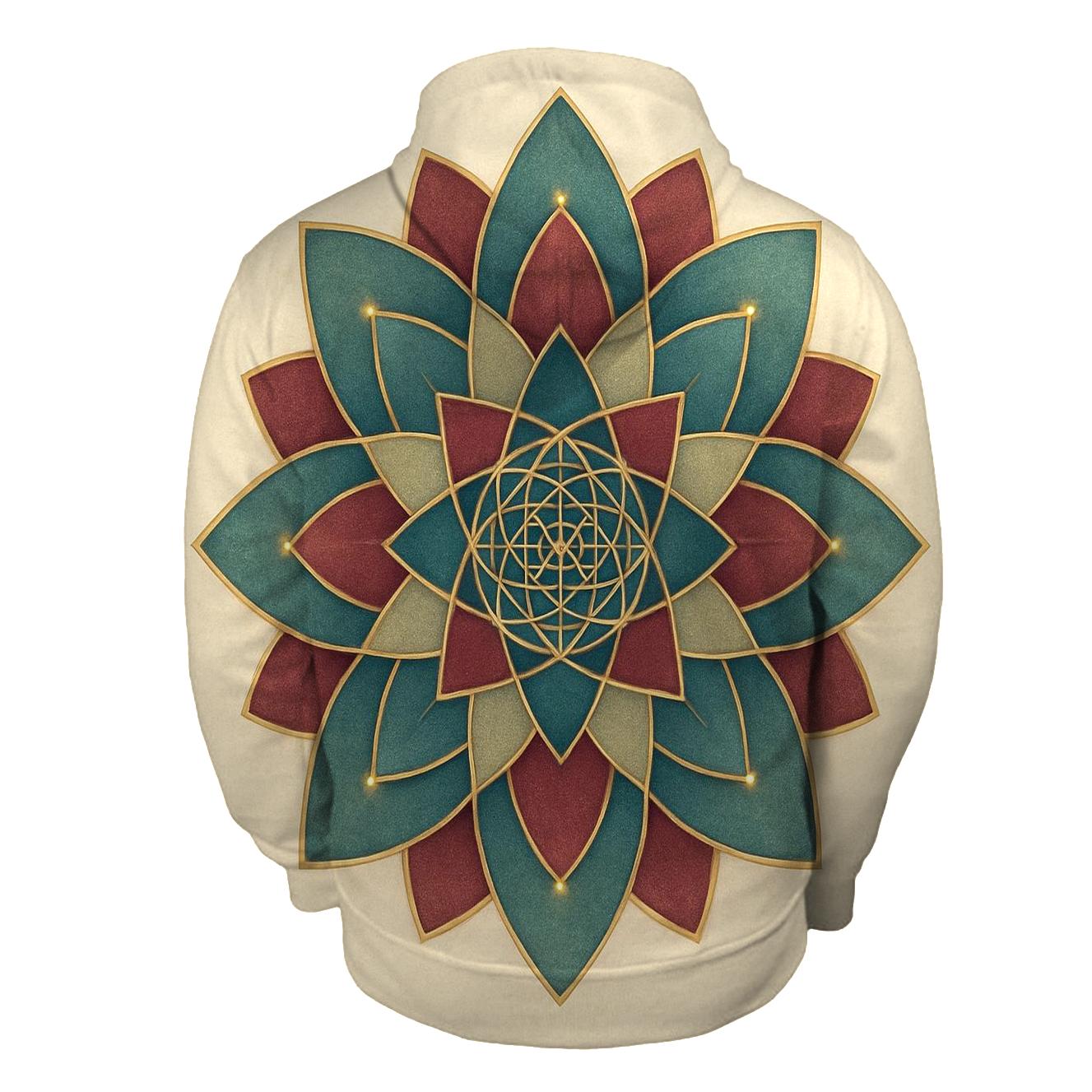 Sacred Geometry Bloom custom hoodies