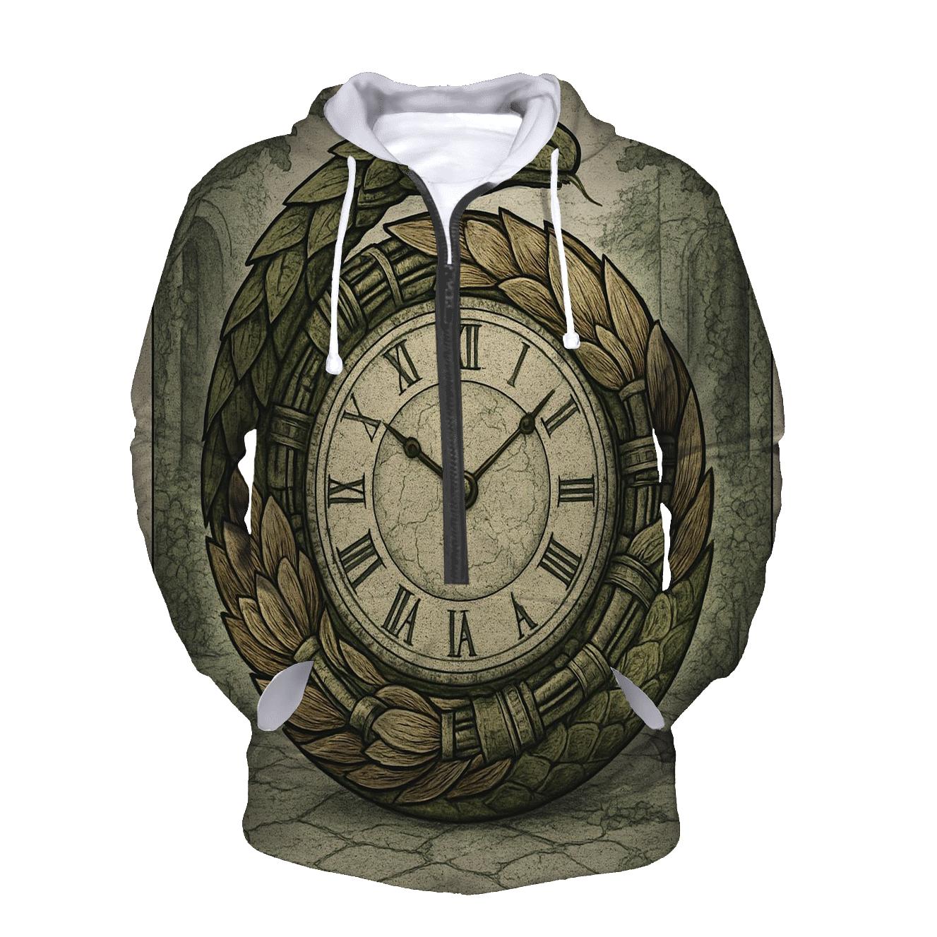 Clockwork Garden Ouroboros Clockface custom hoodies