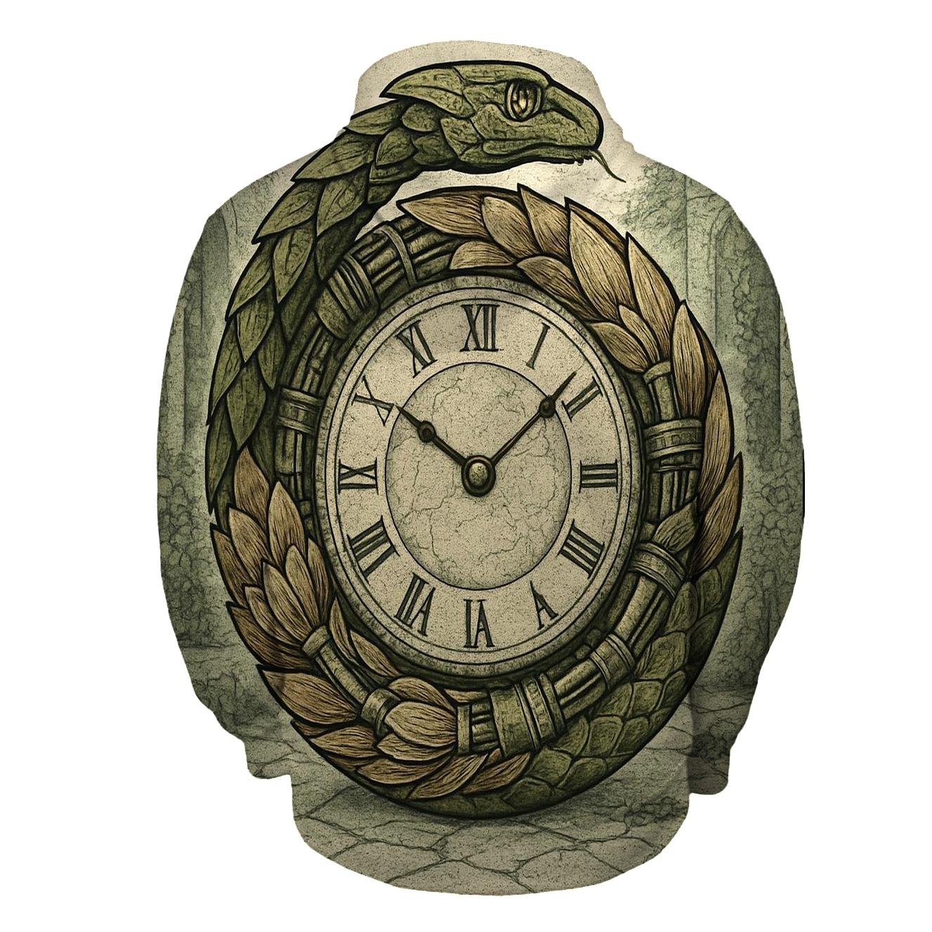 Clockwork Garden Ouroboros Clockface custom hoodies