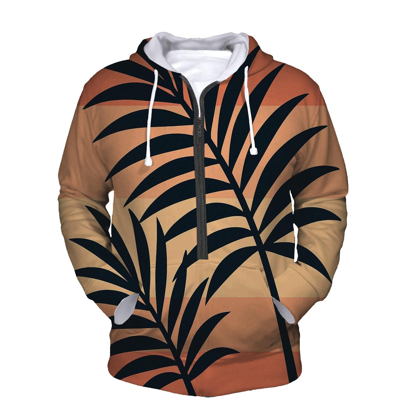 Palm Sunset Stripes heavyweight hoodies