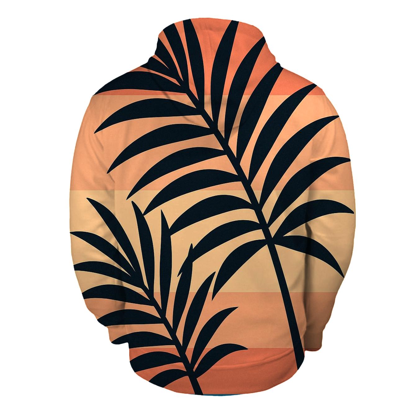 Palm Sunset Stripes heavyweight hoodies