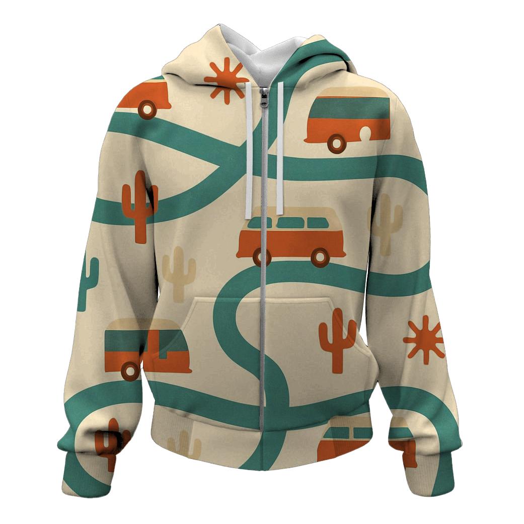 Retro Road Trip Map pullover hoodies