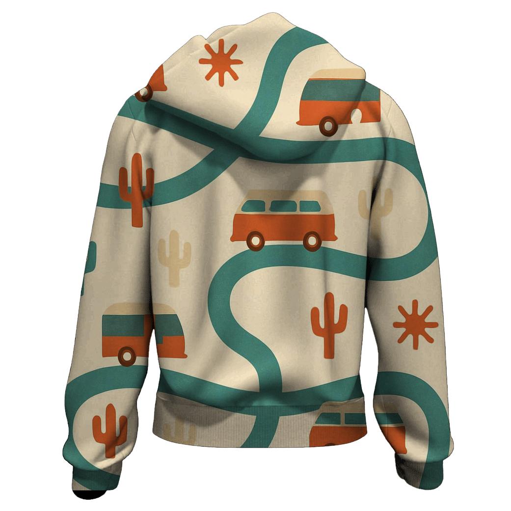 Retro Road Trip Map pullover hoodies