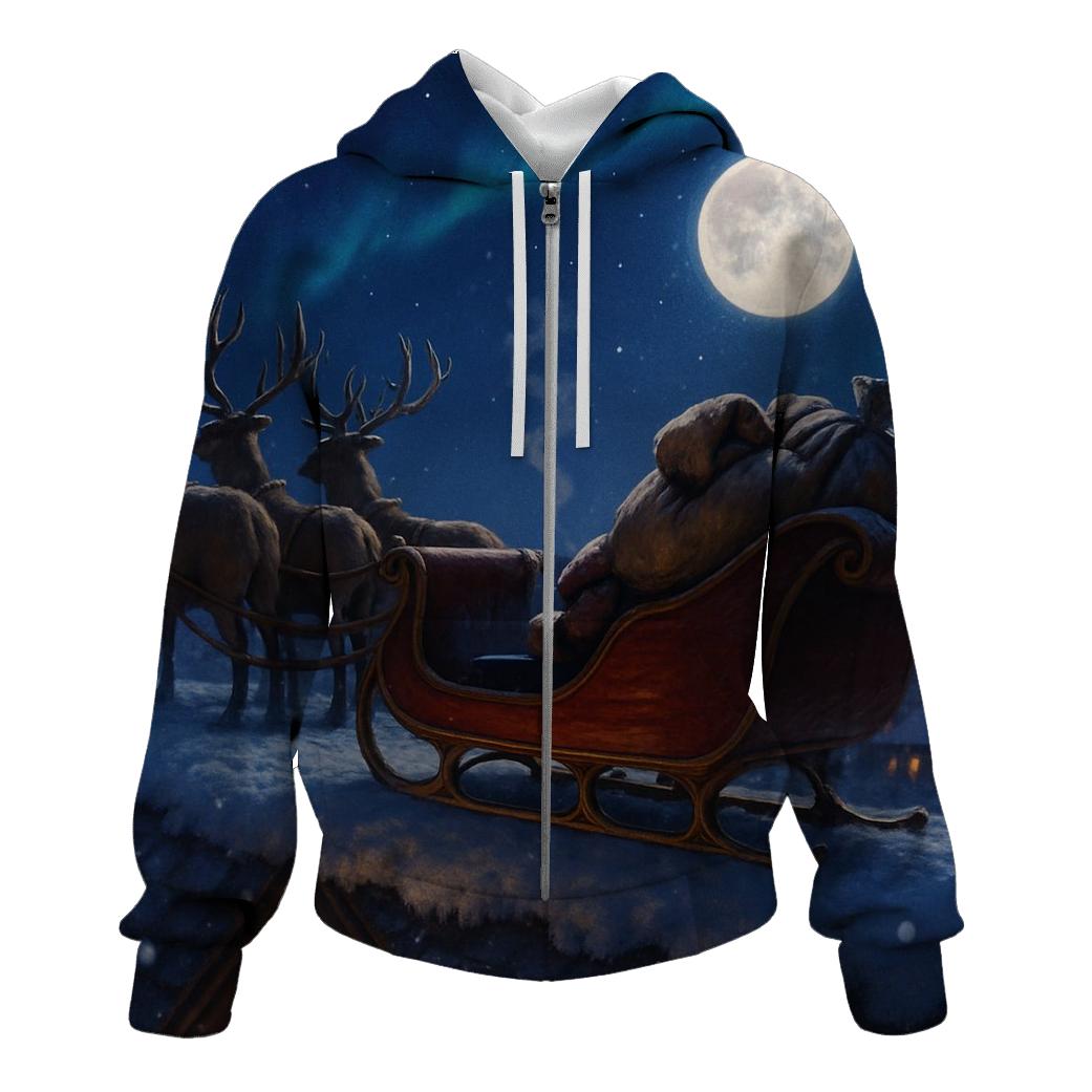 Rooftop Sleigh Pause premium hoodies