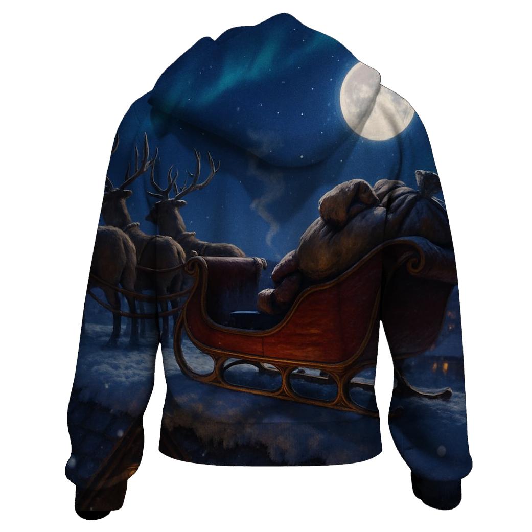 Rooftop Sleigh Pause premium hoodies