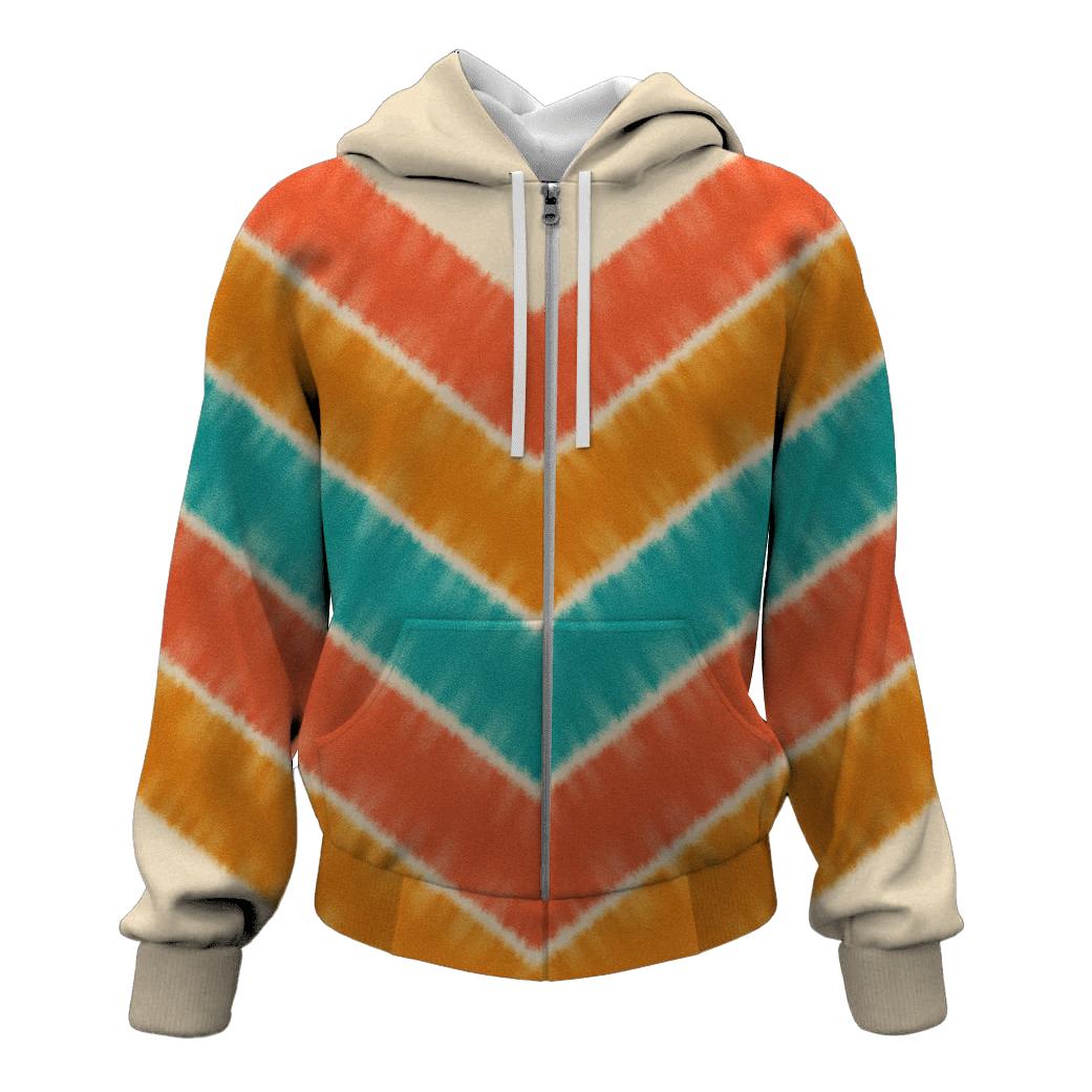 Chevron Accordion Fold designer hoodies