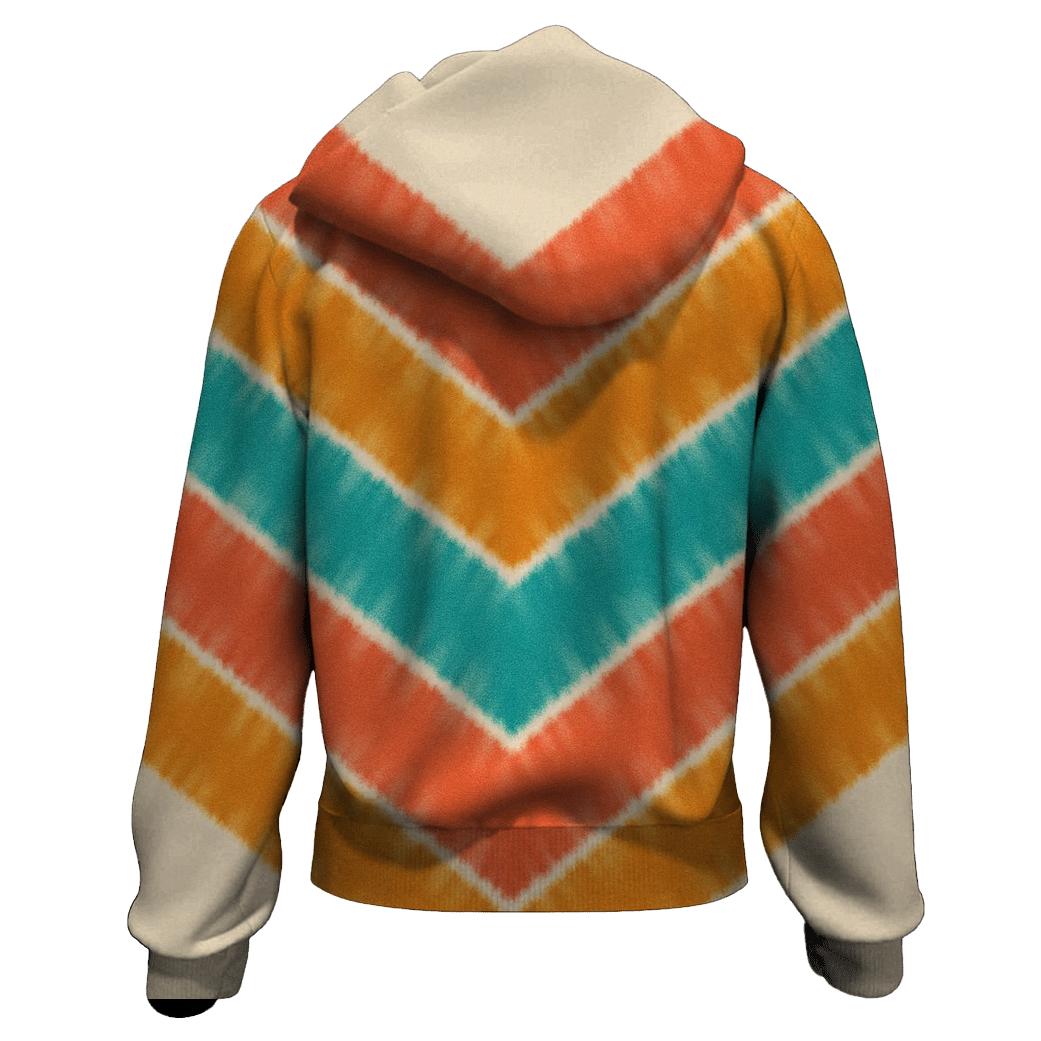 Chevron Accordion Fold designer hoodies