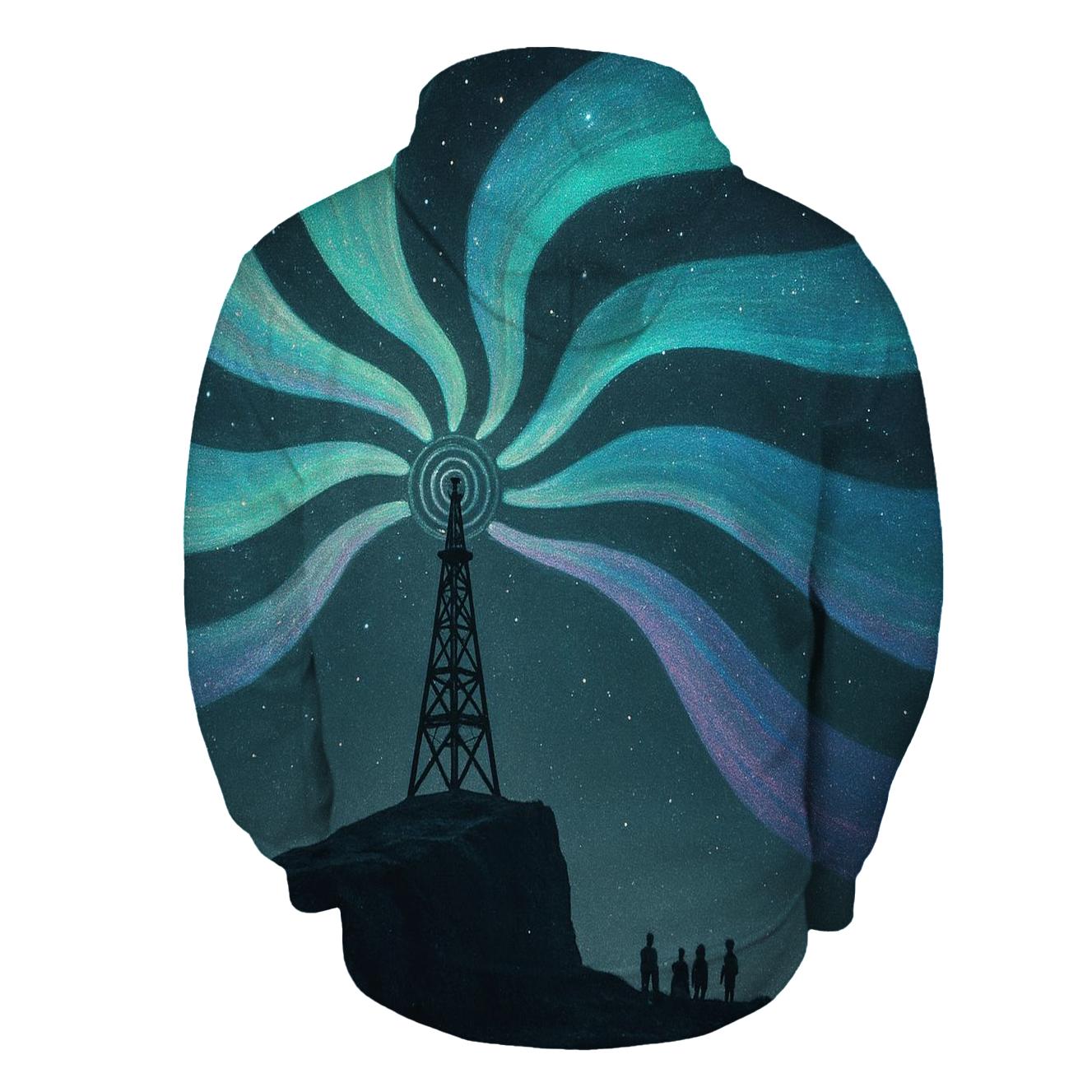 Radio Tower Aurora embroidered hoodies