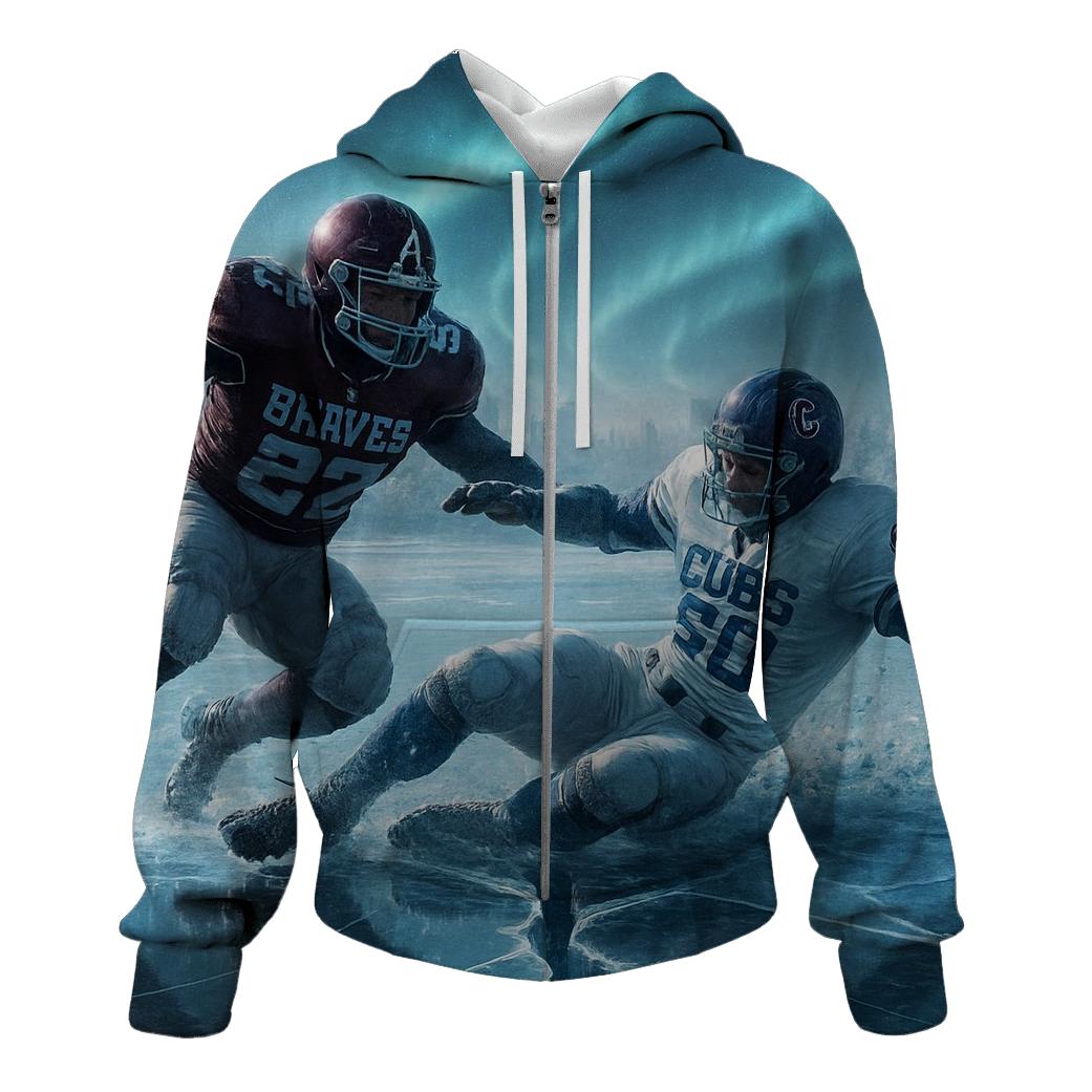 Frozen Rivalry At Lakefront embroidered hoodies