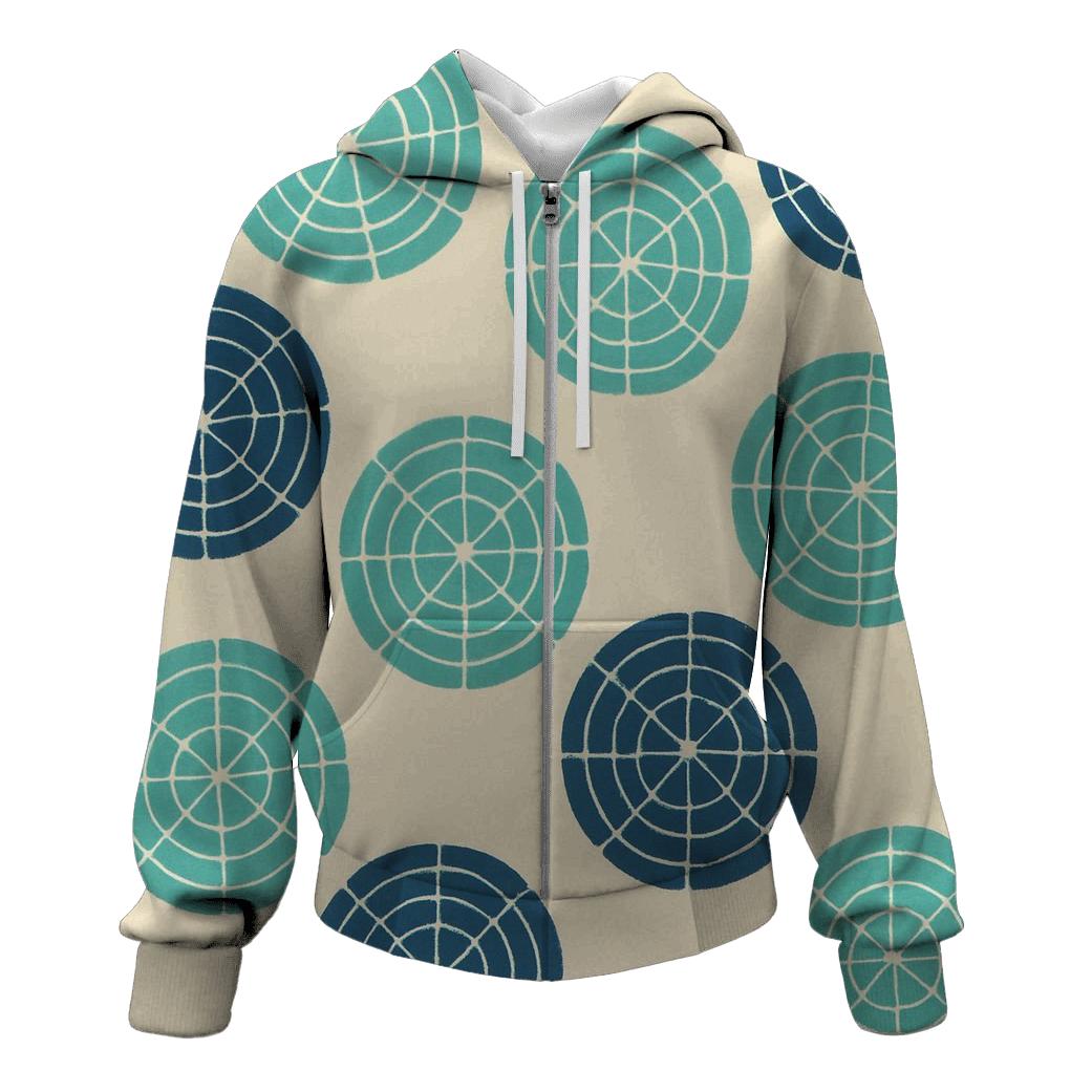 Kumo Rosette Cluster zip-up hoodies