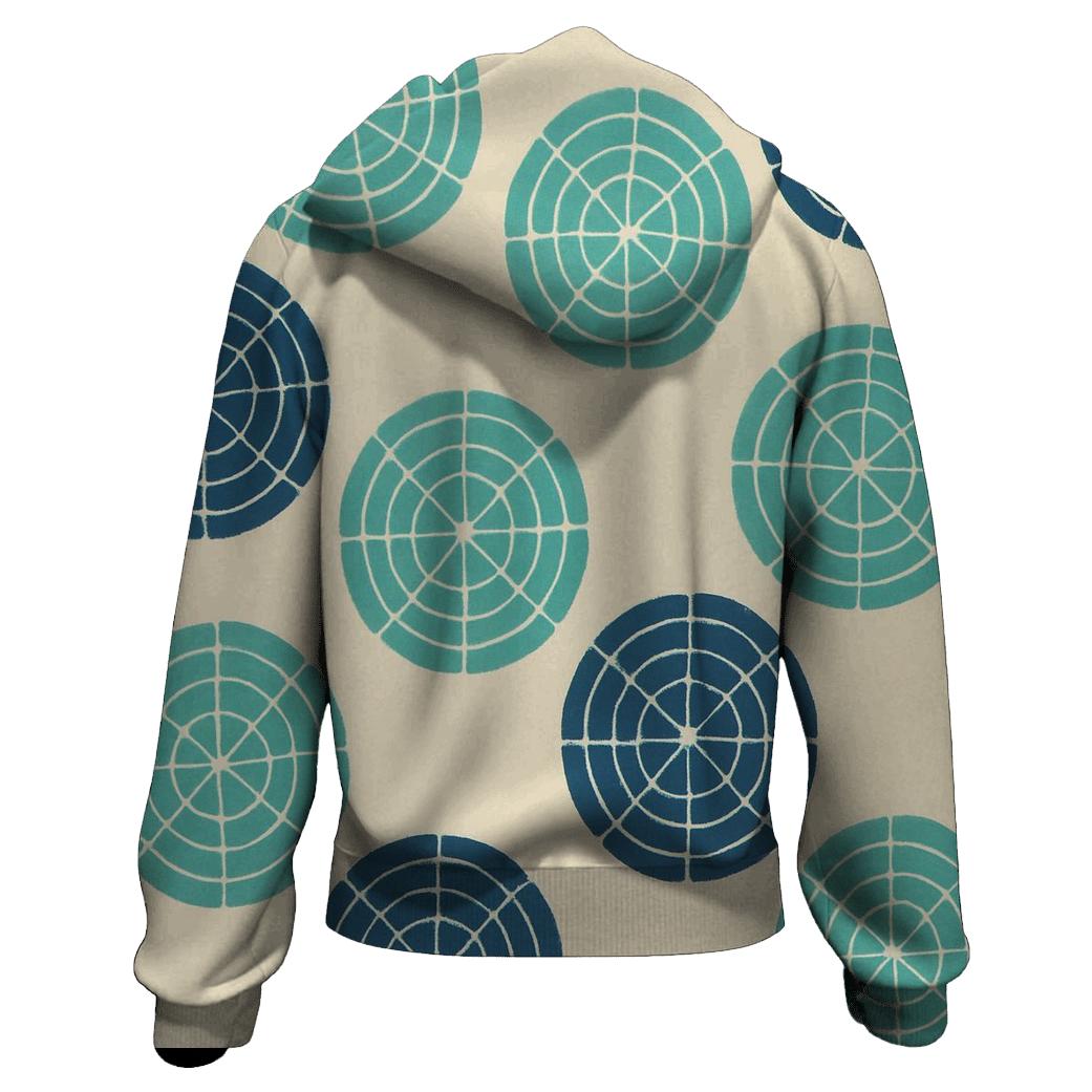 Kumo Rosette Cluster zip-up hoodies