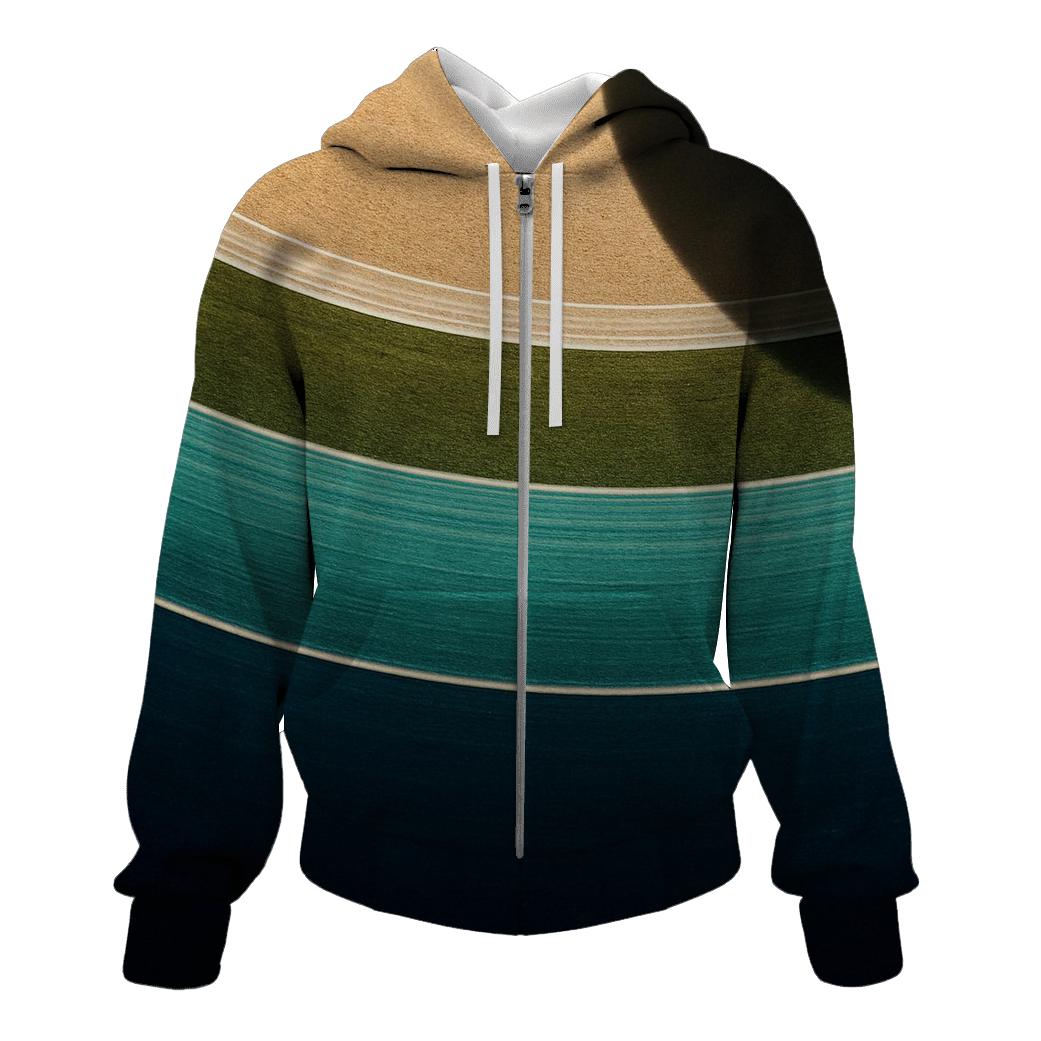 Ring-Plane Horizon printed hoodies