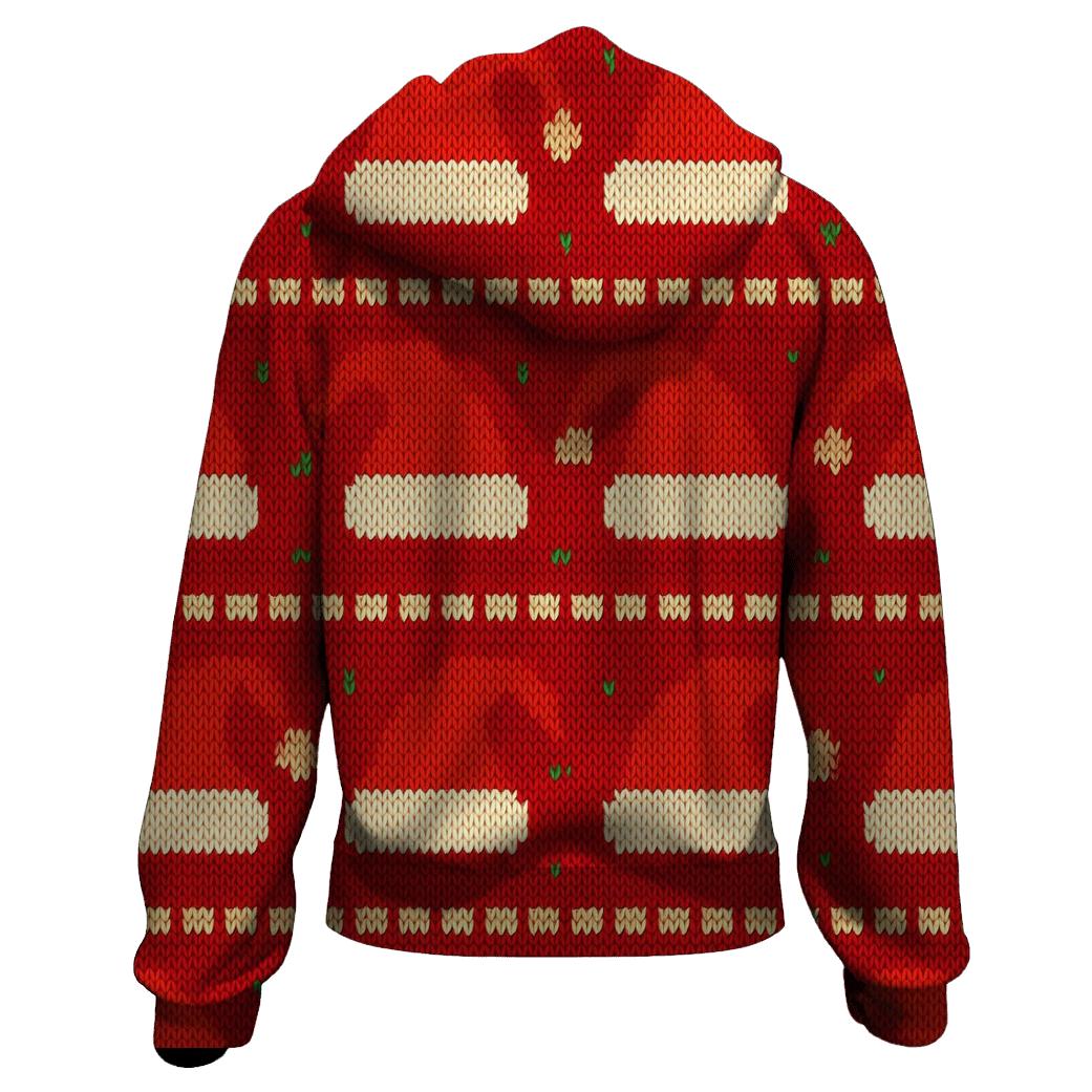 Santa Hat Scatter Bands Design printed hoodies