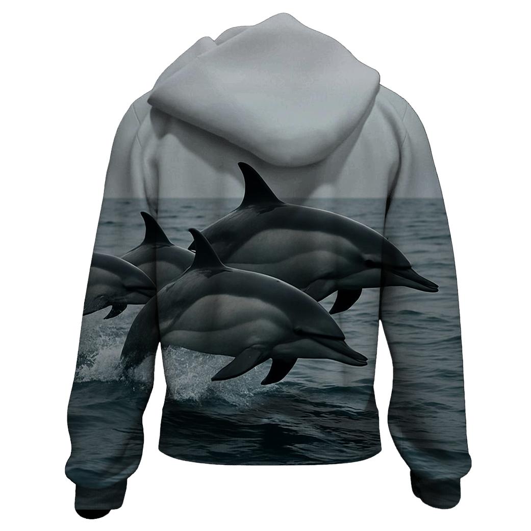 Pelagic Razor — Common Dolphin Pod printed hoodies