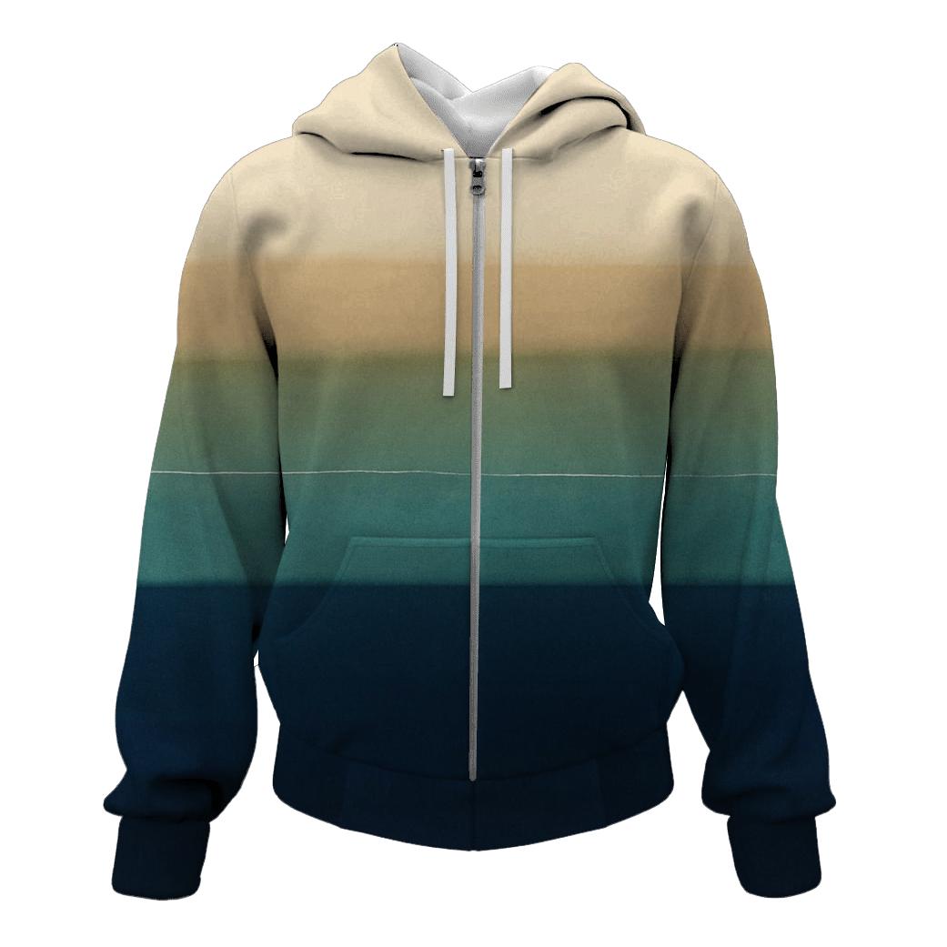 Horizon Lagoon Stripes lightweight hoodies