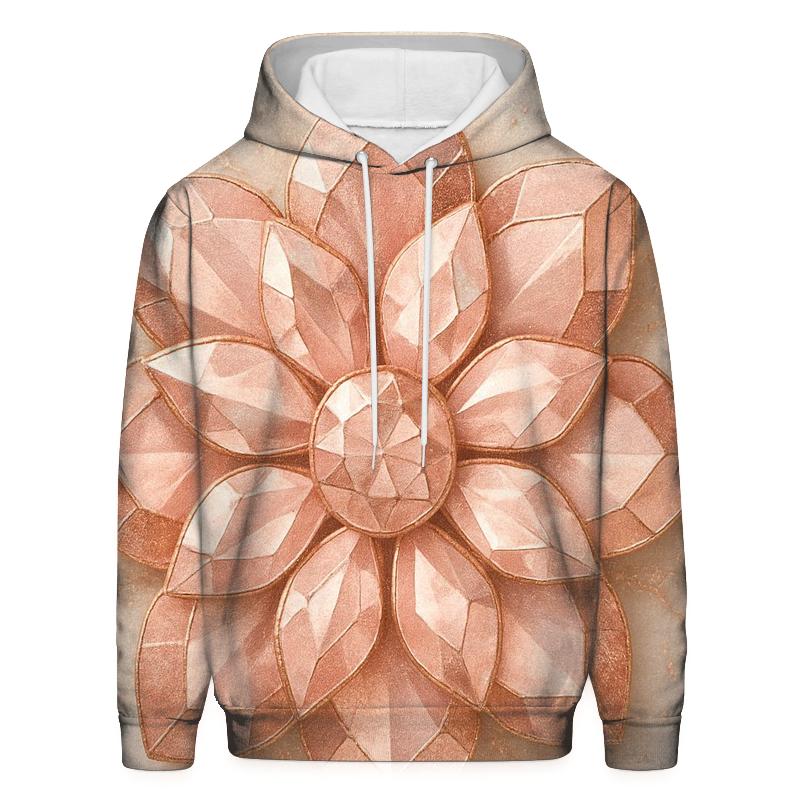 Rose Gold Facet Garden lightweight hoodies