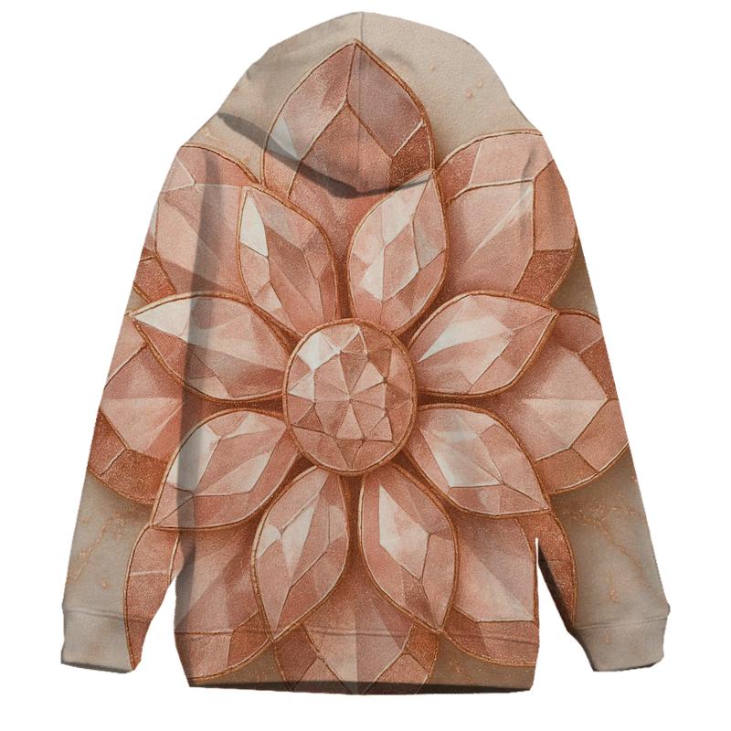 Rose Gold Facet Garden lightweight hoodies
