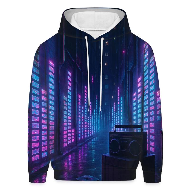Neon Equalizer Alley printed hoodies