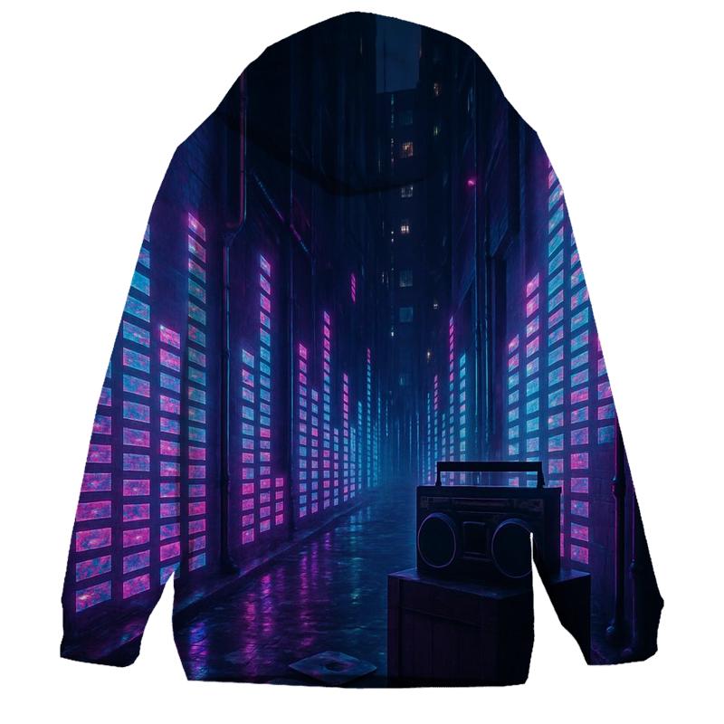 Neon Equalizer Alley printed hoodies