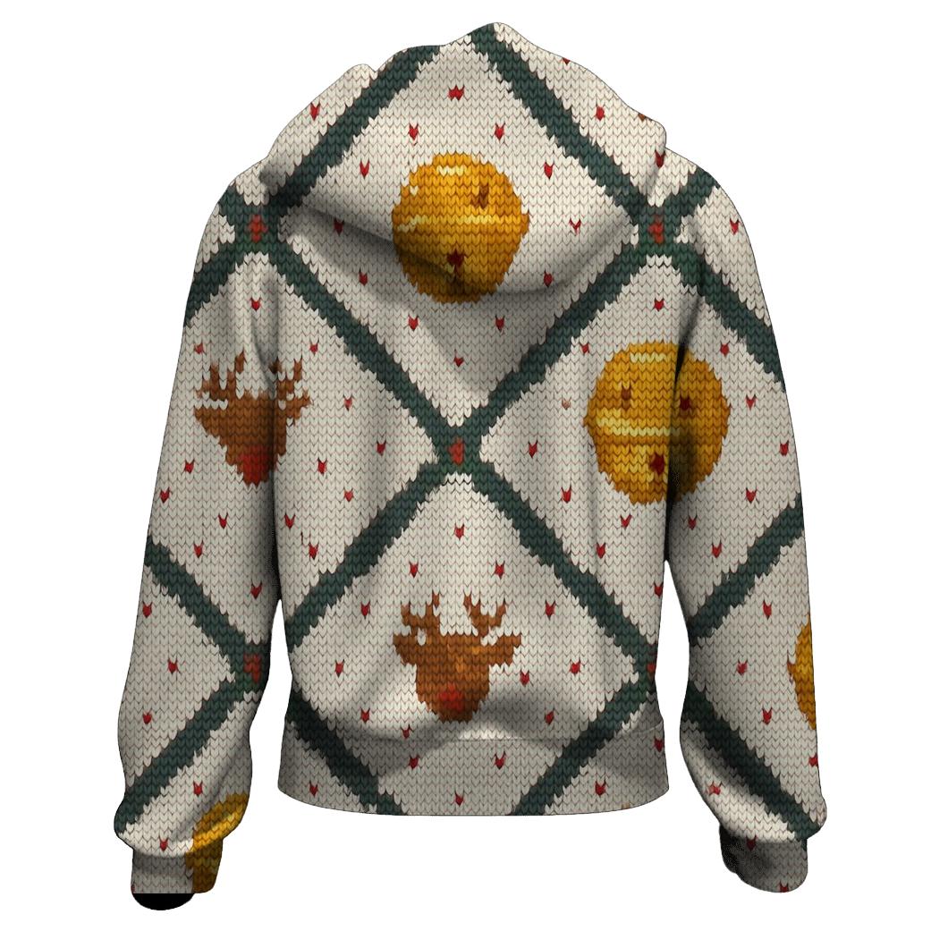 Sleigh Bell Crisscross Design printed hoodies