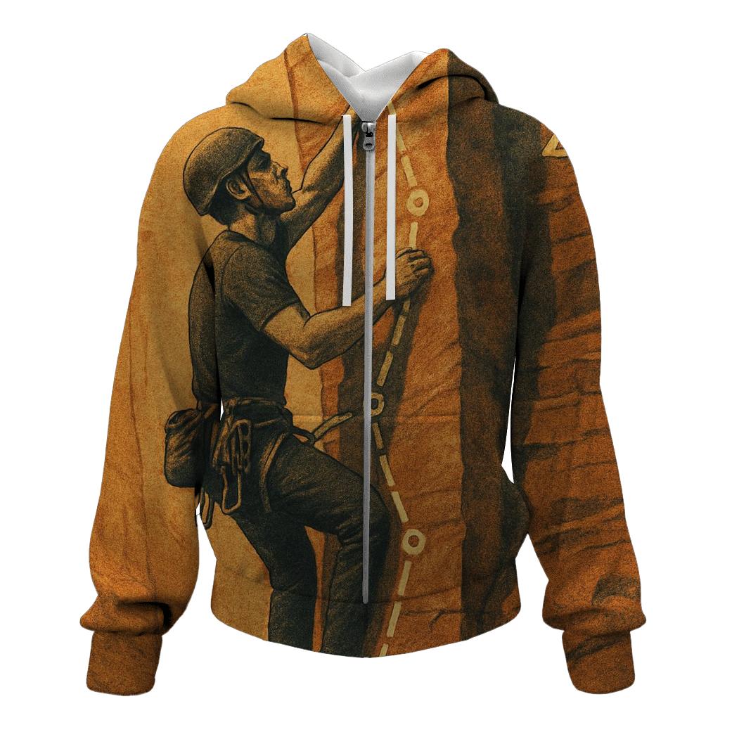 Climbing Route Lines hoodie styles
