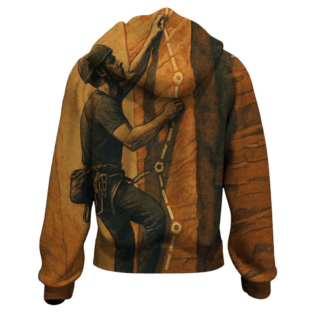 Climbing Route Lines hoodie styles