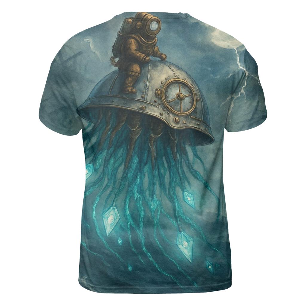 Clockwork Jellyfish Rider unique graphic print tees