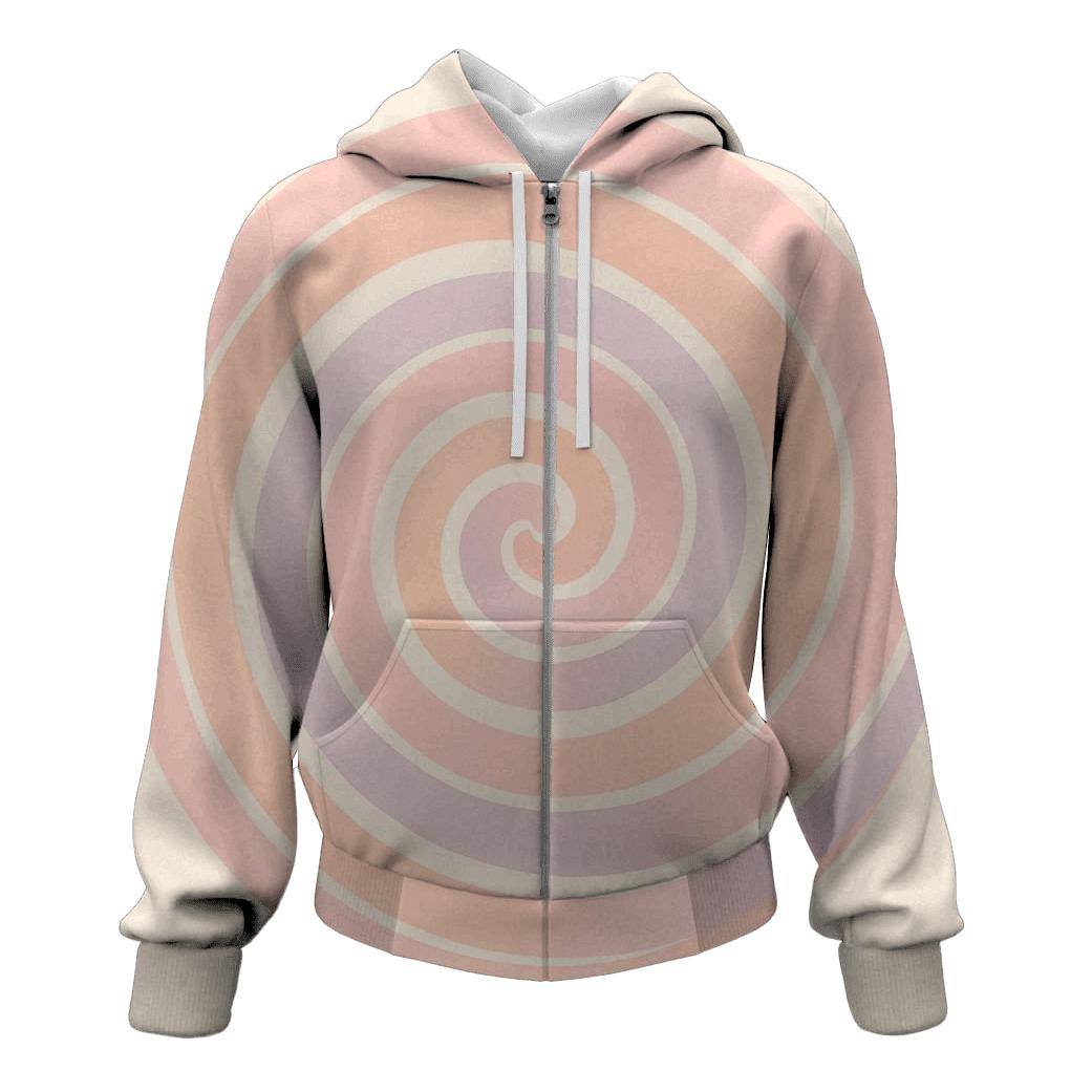 Pastel Spiral Medley printed hoodies
