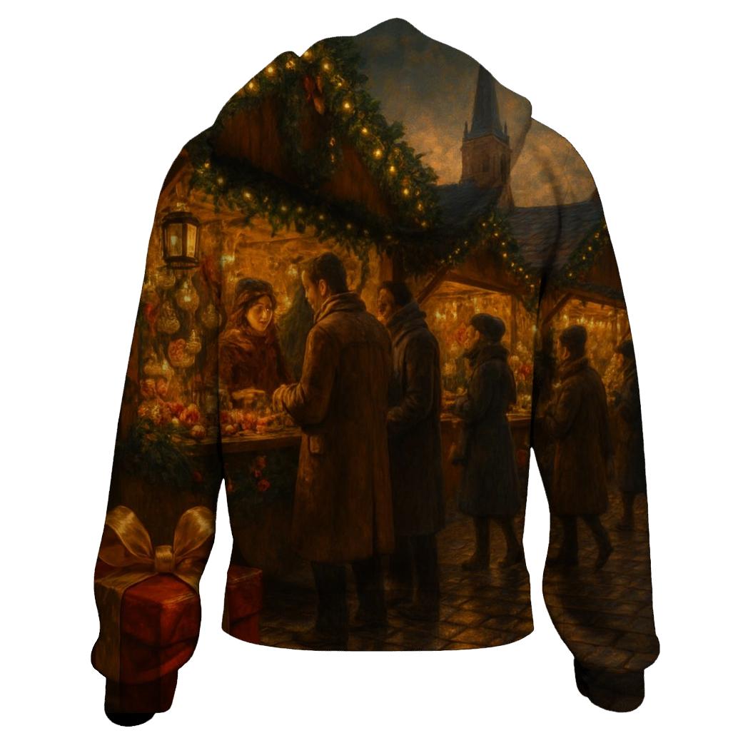 Market Night Merriment embroidered hoodies