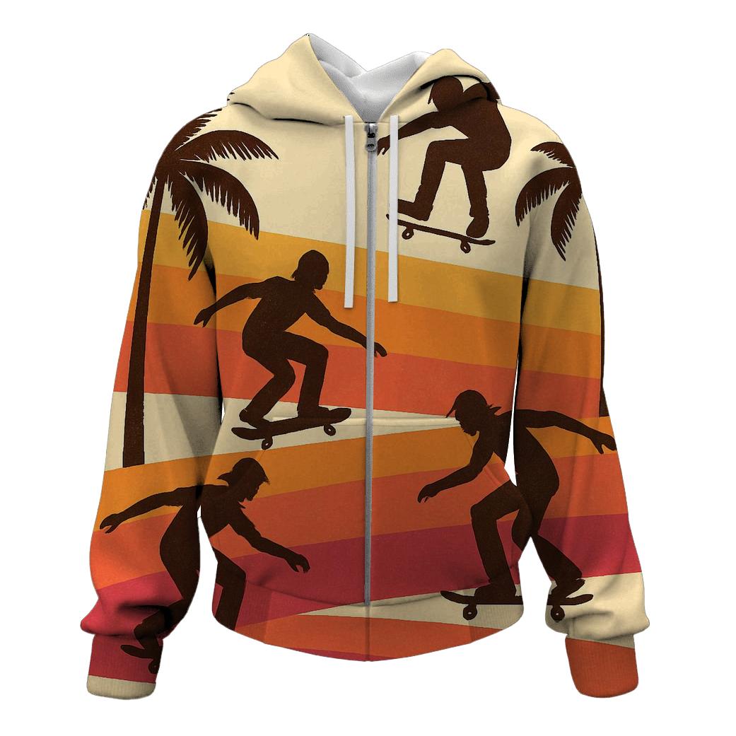 Sunset Skate Routes heavyweight hoodies