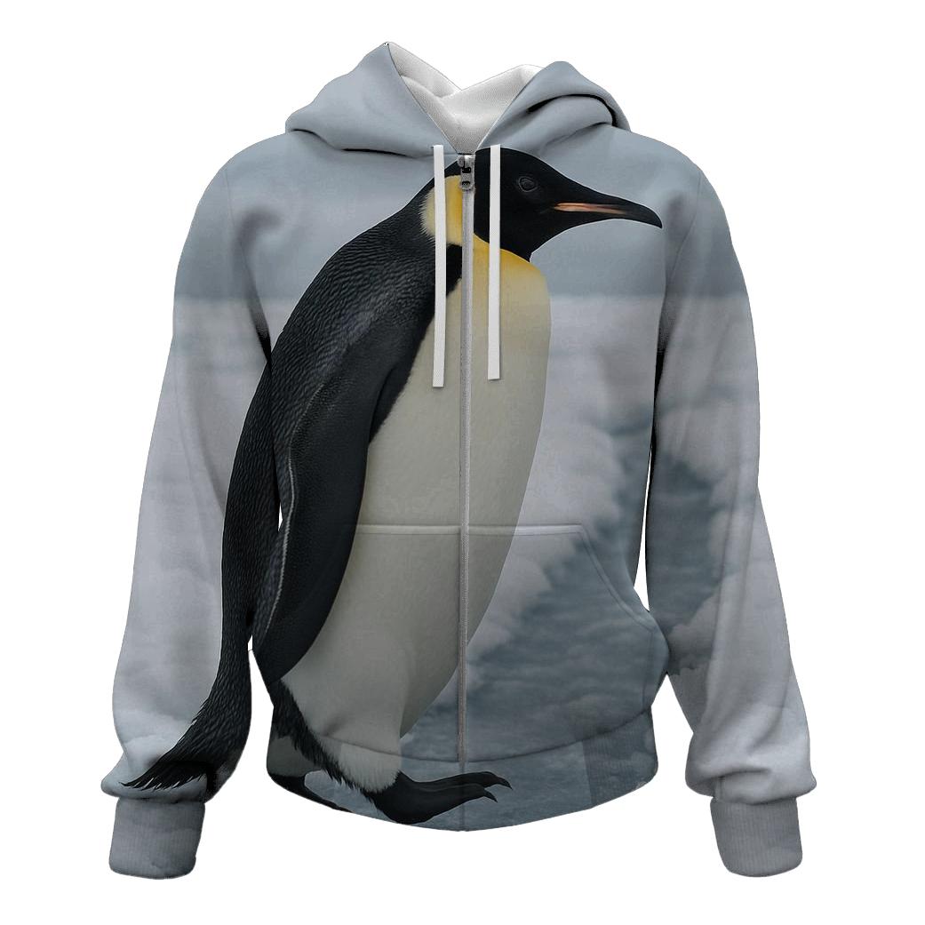 Ice Channel Runner — Emperor Penguin hoodie trends