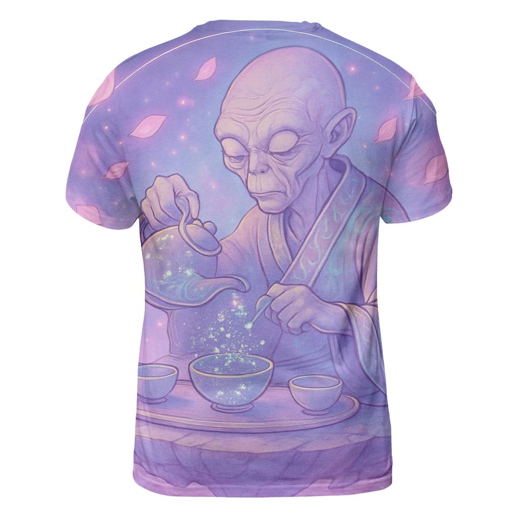 Galactic Tea Ceremony creative print fashion shirts