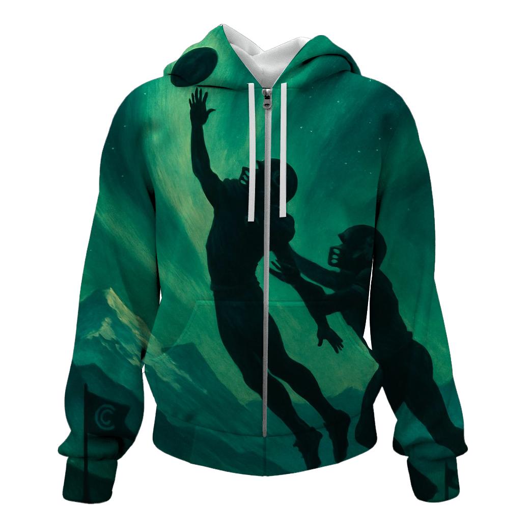 Aurora Endzone Leap embroidered hoodies
