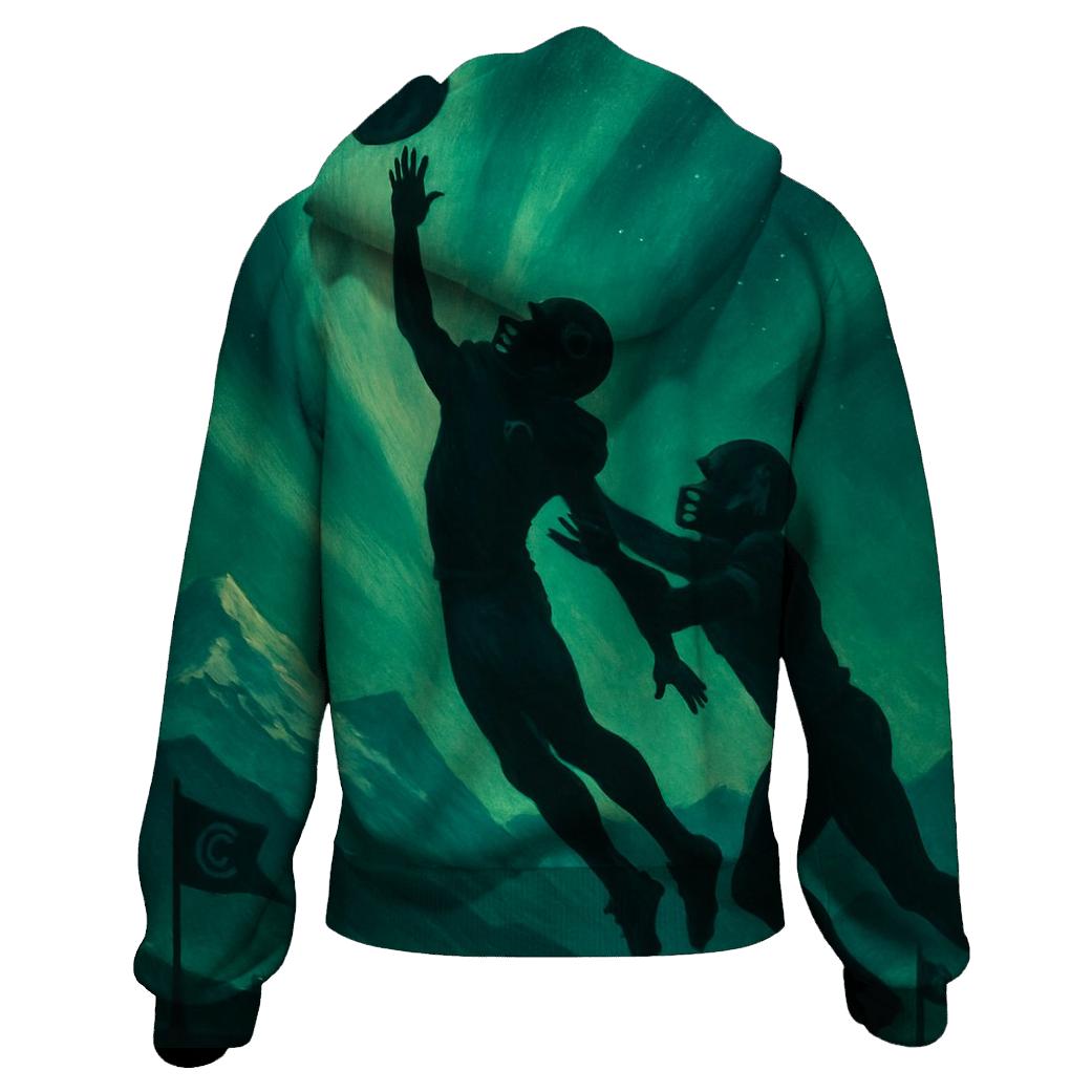Aurora Endzone Leap embroidered hoodies