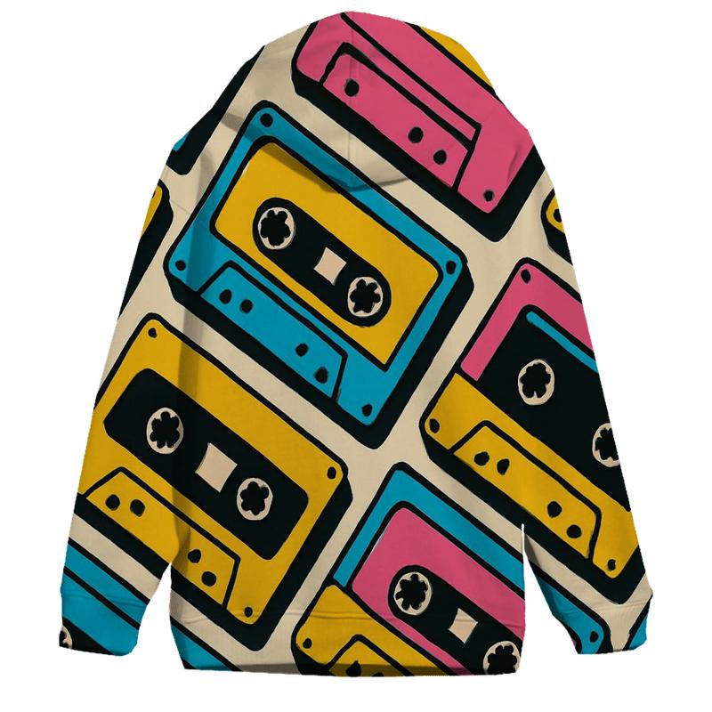 Cassette Tape Collage hoodies fashion