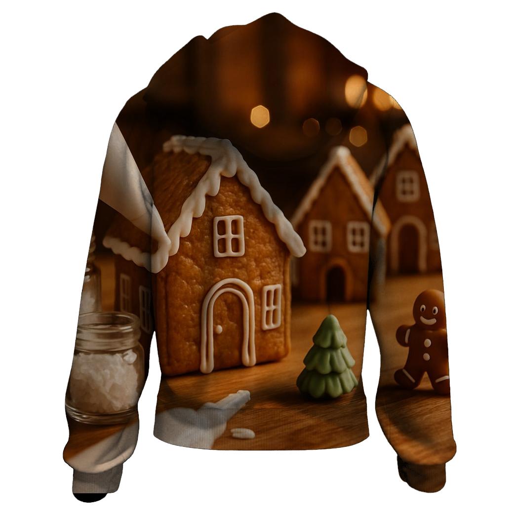 Gingerbread Workshop Glow zip-up hoodies