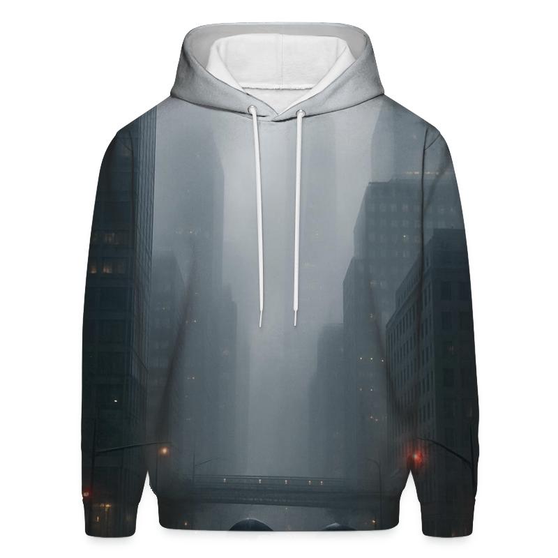 Fog Rolling Through Lower Manhattan premium hoodies