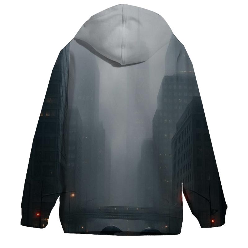 Fog Rolling Through Lower Manhattan premium hoodies