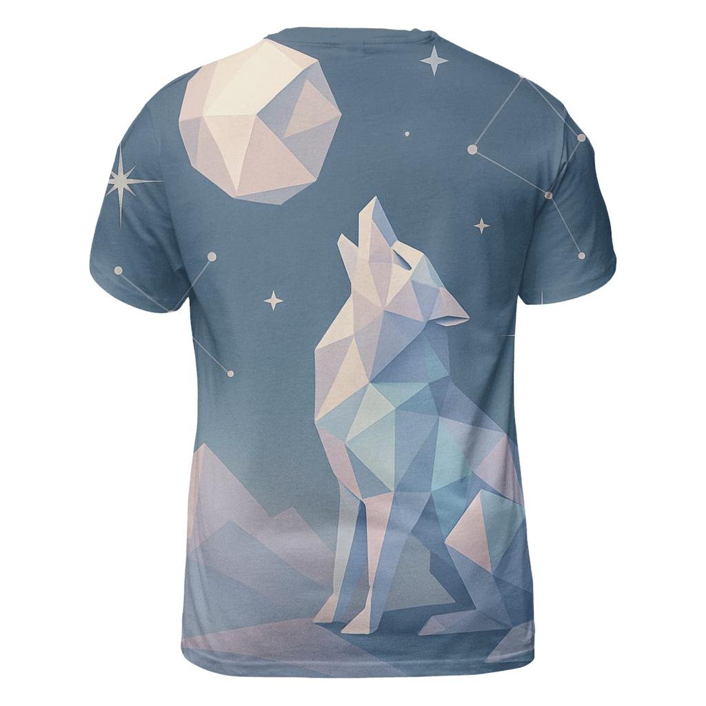 Lunar Origami artistic all-over print tops