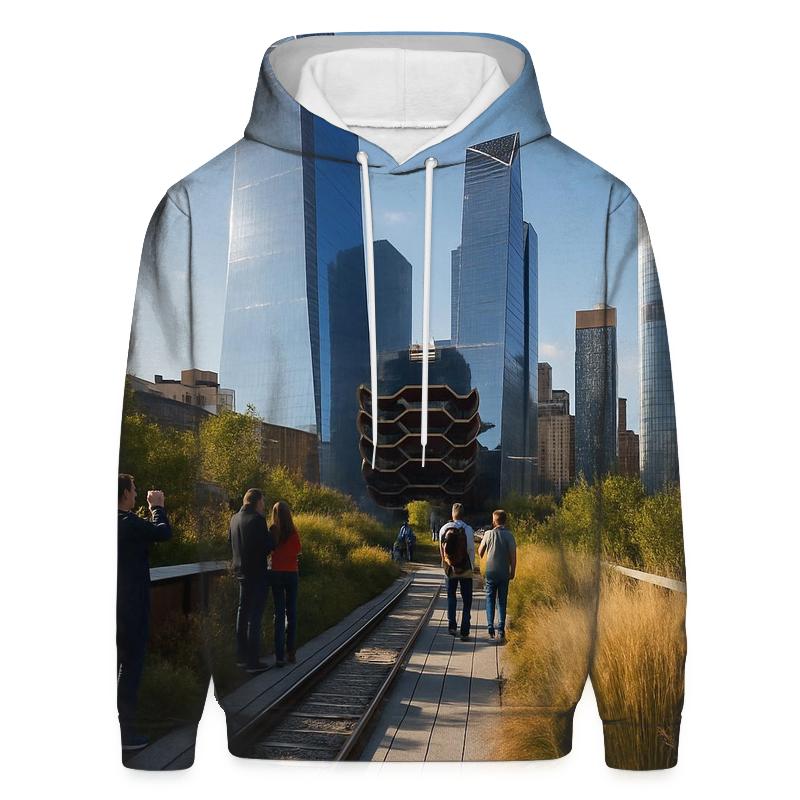 Sunlit High Line Perspective To Hudson Yards hoodies fashion