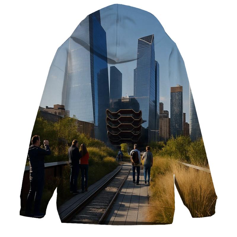 Sunlit High Line Perspective To Hudson Yards hoodies fashion