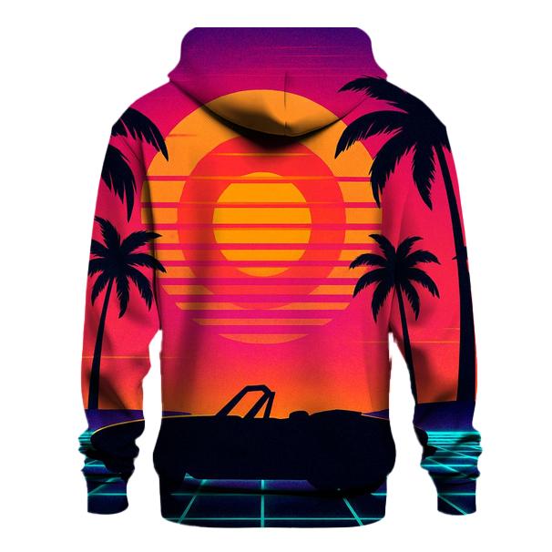 Retro Wave Sunset Palms hoodie styles