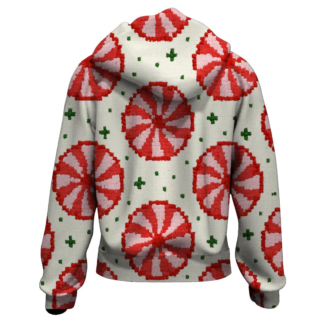 Peppermint Stripe Burst Design custom hoodies