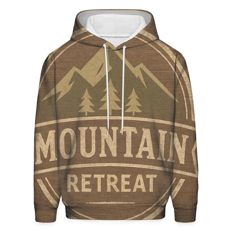 Rustic Mountain Lodge Badge designer hoodies