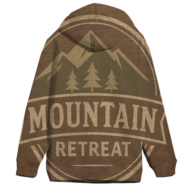 Rustic Mountain Lodge Badge designer hoodies