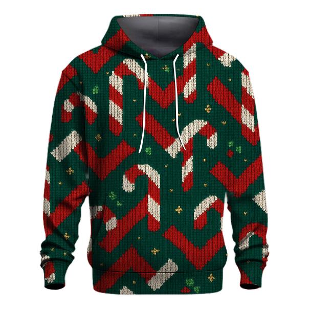 Candy Cane Herringbone Design designer hoodies