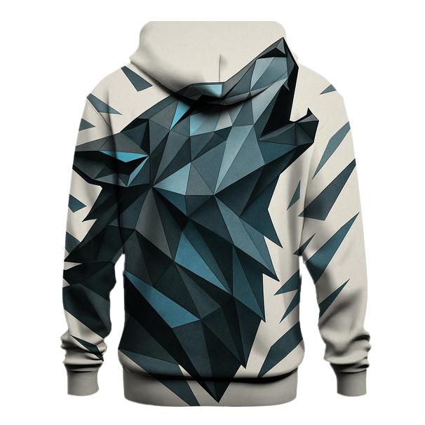Abstract Geometric Wolf printed hoodies